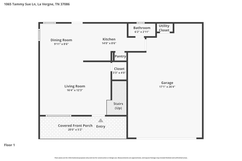 2,030/Mo, 1065 Tammy Sue Ln La Vergne, TN 37086 Floor Plan View