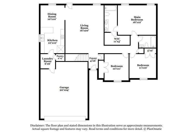 2,210/Mo, 1630 Lisburn Dr Murfreesboro, TN 37128 Floor Plan View