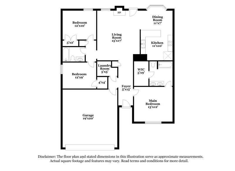 1,975/Mo, 805 Winchester Close Antioch, TN 37013 Floor Plan View