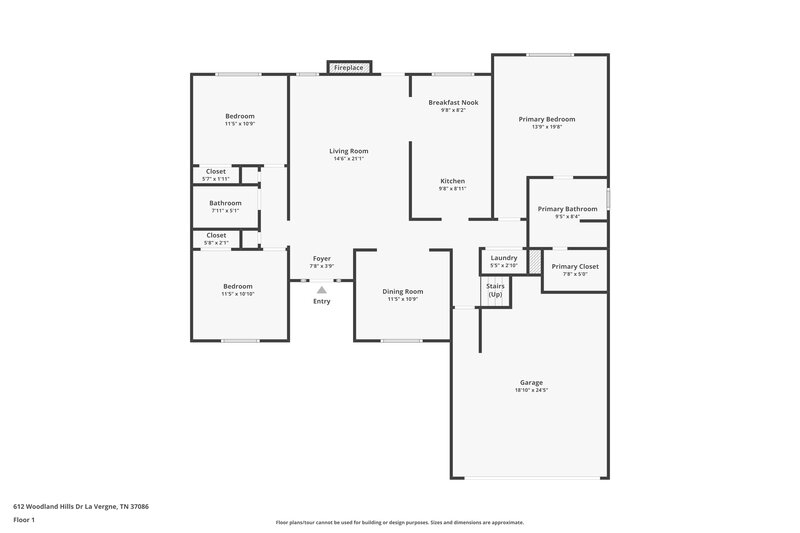 2,460/Mo, 612 Woodland Hills  Dr La Vergne, TN 37086 Floor Plan View