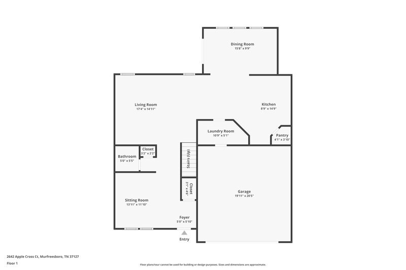2,195/Mo, 2642 Apple Cross Ct Murfreesboro, TN 37127 Floor Plan View
