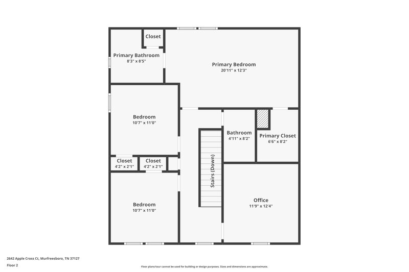 2,195/Mo, 2642 Apple Cross Ct Murfreesboro, TN 37127 Floor Plan View 2