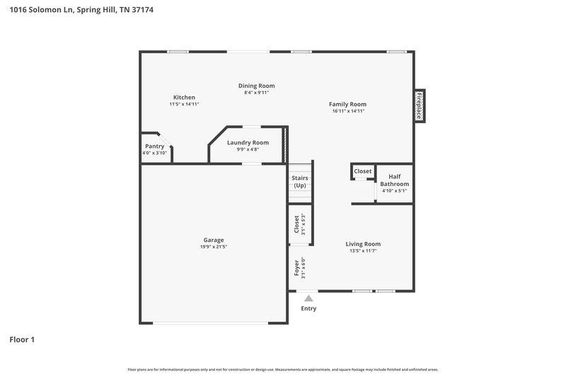 2,405/Mo, 1016 Solomon Ln Spring Hill, TN 37174 Floor Plan View