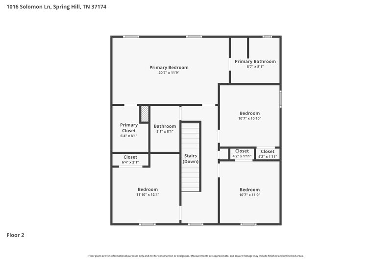 2,405/Mo, 1016 Solomon Ln Spring Hill, TN 37174 Floor Plan View 2