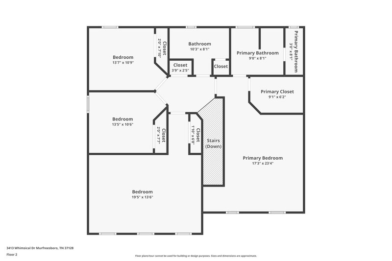 2,340/Mo, 3413 Whimsical Dr Murfreesboro, TN 37128 Floor Plan View 2