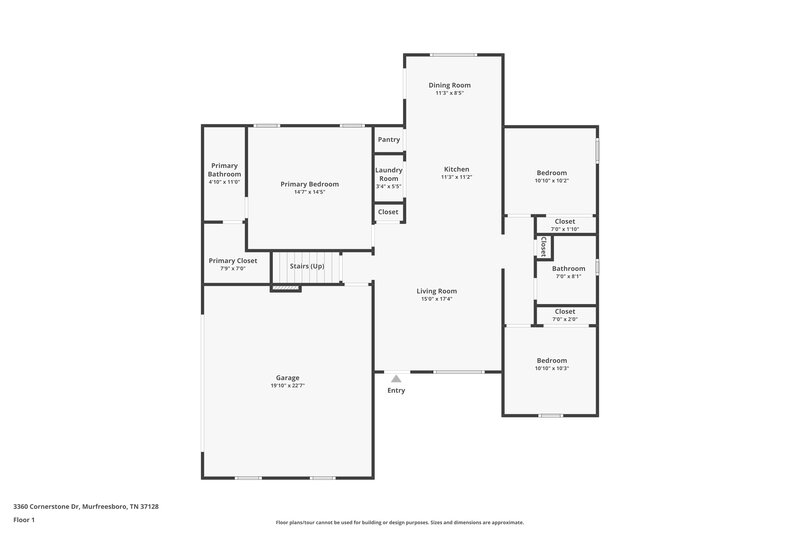 2,245/Mo, 3360 Cornerstone Dr Murfreesboro, TN 37128 Floor Plan View