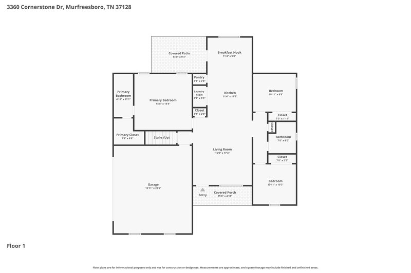 2,345/Mo, 3360 Cornerstone Dr Murfreesboro, TN 37128 Floor Plan View