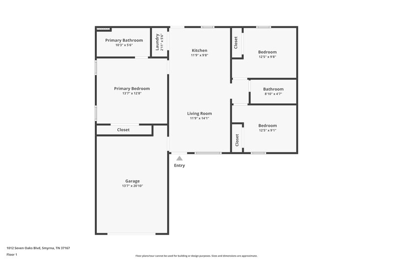 1,780/Mo, 1012 Seven Oaks Blvd Smyrna, TN 37167 Floor Plan View