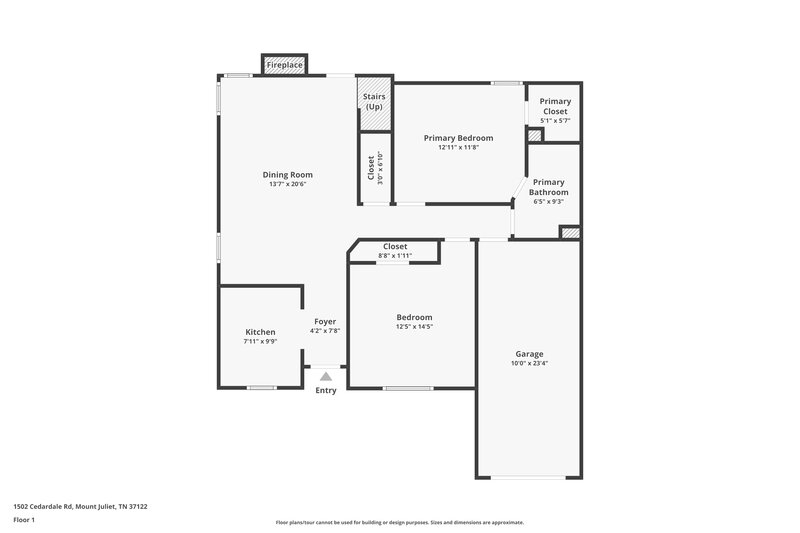 2,800/Mo, 1502 Cedardale Rd Mount Juliet, TN 37122 Floor Plan View