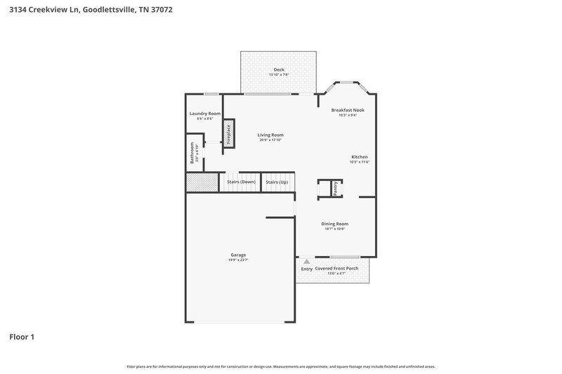 2,535/Mo, 3134 Creekview Ln Goodlettsville, TN 37072 Floor Plan View 2