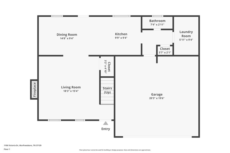 1,840/Mo, 1106 Victoria Dr Murfreesboro, TN 37129 Floor Plan View