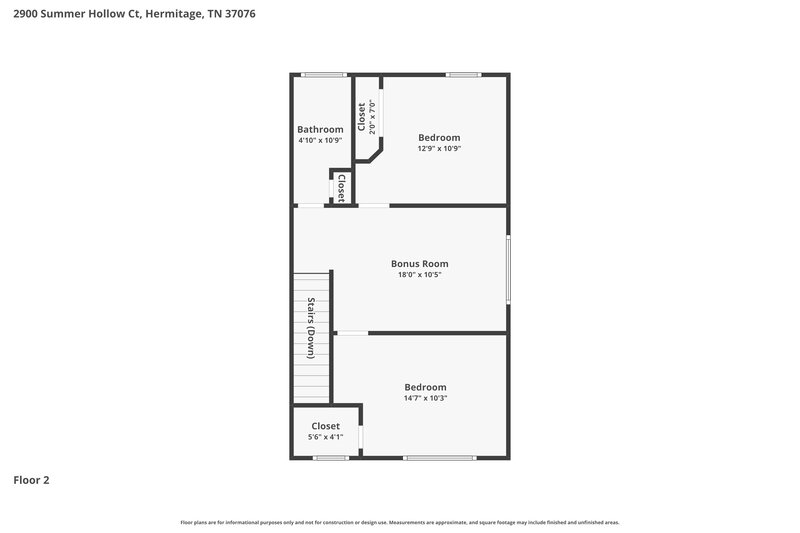 2,335/Mo, 2900 Summer Hollow Ct Hermitage, TN 37076 Floor Plan View 2