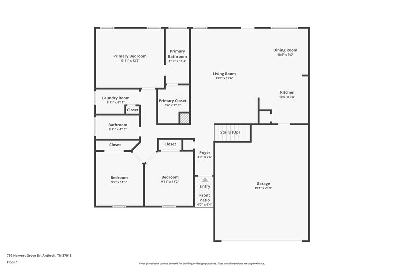 2,450/Mo, 792 Harvest Grove Dr Antioch, TN 37013 Floorplan View