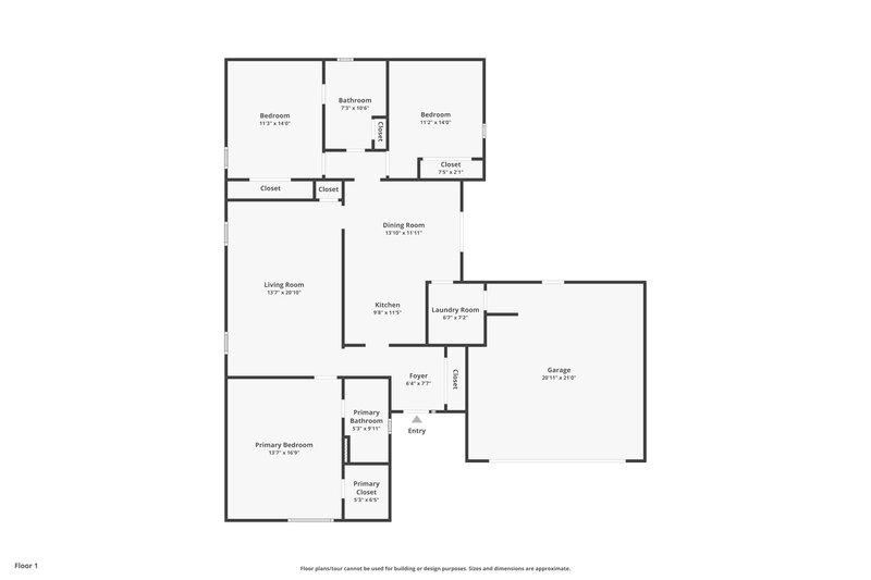 1,990/Mo, 1435 Ashlawn Dr Murfreesboro, TN 37129 Floor Plan View