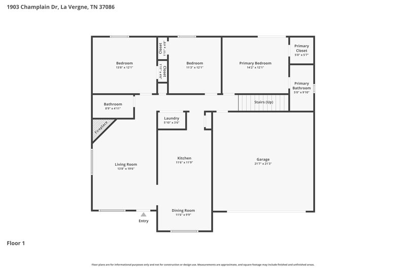 2,185/Mo, 1903 Champlain Dr La Vergne, TN 37086 Floor Plan View