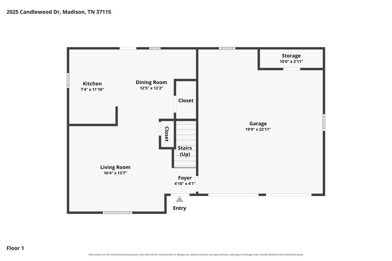 2,160/Mo, 2025 Candlewood Drive Madison, TN 37115 Floor Plan View