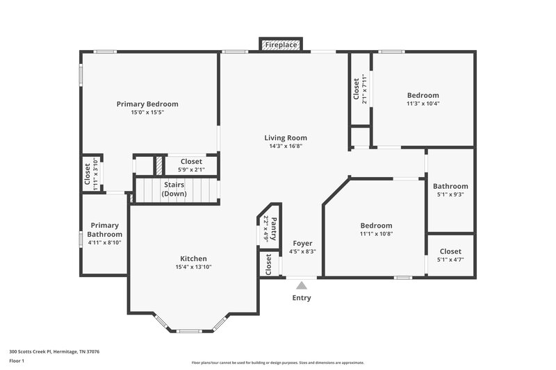 2,465/Mo, 300 Scotts Creek Pl Hermitage, TN 37076 Floor Plan View