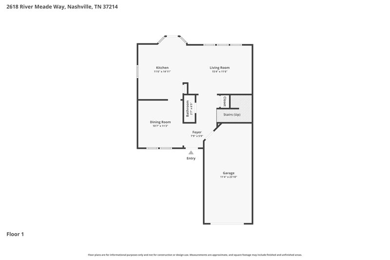 2,265/Mo, 2618 River Meade Way Nashville, TN 37214 Floor Plan View
