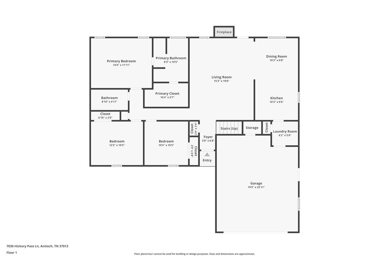 1,995/Mo, 7036 Hickory Pass Ln Antioch, TN 37013 Floor Plan View