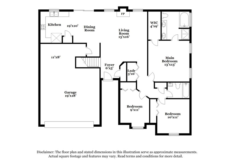 1,950/Mo, 1110 Golf View Way Spring Hill, TN 37174 Floor Plan View