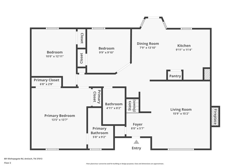 1,830/Mo, 801 Bishopsgate Rd Antioch, TN 37013 Floor Plan View 2