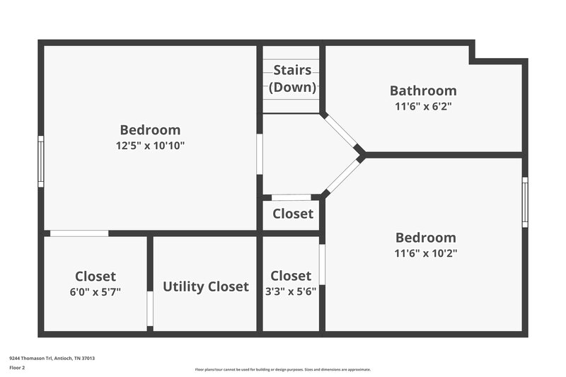 2,260/Mo, 9244 Thomason Trl Antioch, TN 37013 Floor Plan View 2