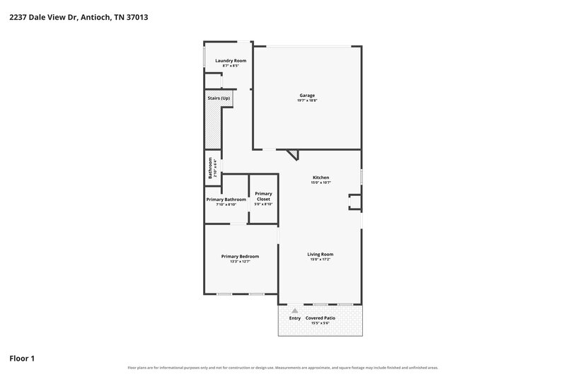 2,125/Mo, 2237 Dale View Dr Antioch, TN 37013 Floor Plan View