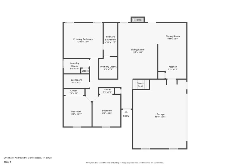 2,120/Mo, 2013 Saint Andrews Dr Murfreesboro, TN 37128 Floor Plan View