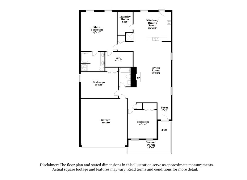 1,880/Mo, 5069 Smith Springs Pkwy Antioch, TN 37013 Floor Plan View