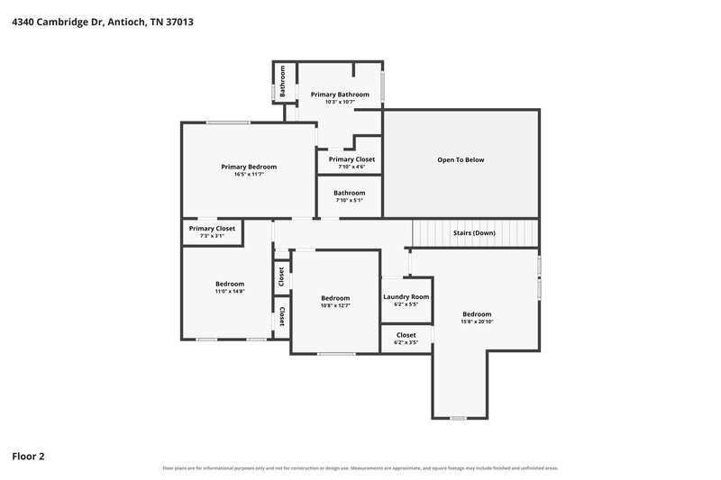 2,750/Mo, 4340 Cambridge Dr Antioch, TN 37013 Floor Plan View 2