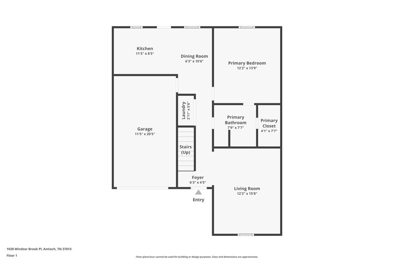 1,760/Mo, 1028 Windsor Brook Pl Antioch, TN 37013 Floor Plan View