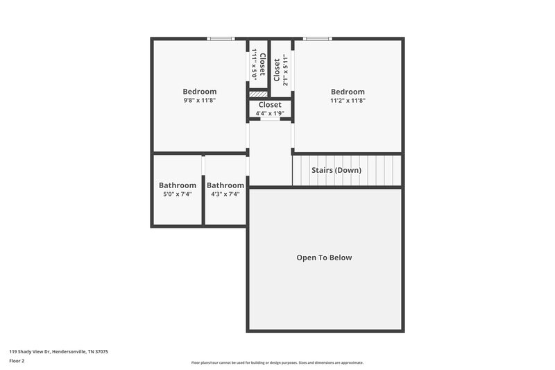 1,900/Mo, 119 Shady View Dr Hendersonville, TN 37075 Floor Plan View 2