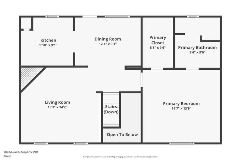 1,970/Mo, 4008 Calumet Dr Antioch, TN 37013 Floor Plan View
