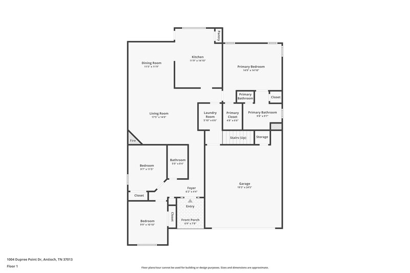 2,015/Mo, 1004 Dupree Point Dr Antioch, TN 37013 Floor Plan View
