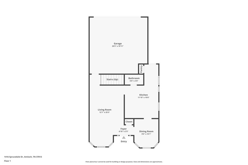 2,120/Mo, 1416 Sprucedale Dr Antioch, TN 37013 Floor Plan View