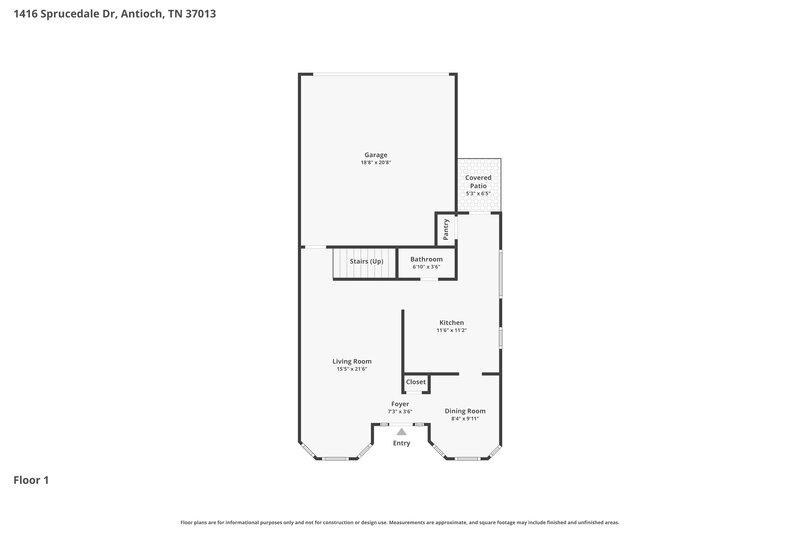 2,185/Mo, 1416 Sprucedale Dr Antioch, TN 37013 Floor Plan View