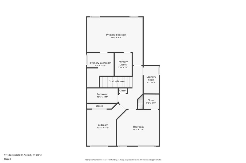 2,120/Mo, 1416 Sprucedale Dr Antioch, TN 37013 Floor Plan View 2