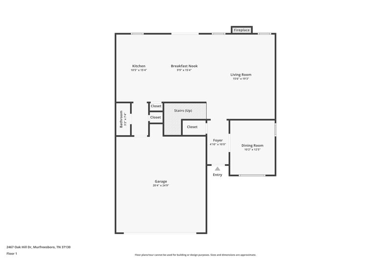 2,210/Mo, 2467 Oak Hill Dr Murfreesboro, TN 37130 Floor Plan View