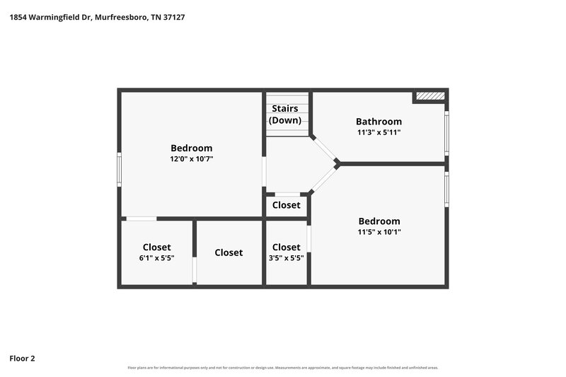 2,030/Mo, 1854 Warmingfield Dr Murfreesboro, TN 37127 Floor Plan View 2