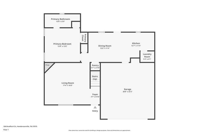 2,365/Mo, 106 Bradford Cir Hendersonville, TN 37075 Floor Plan View