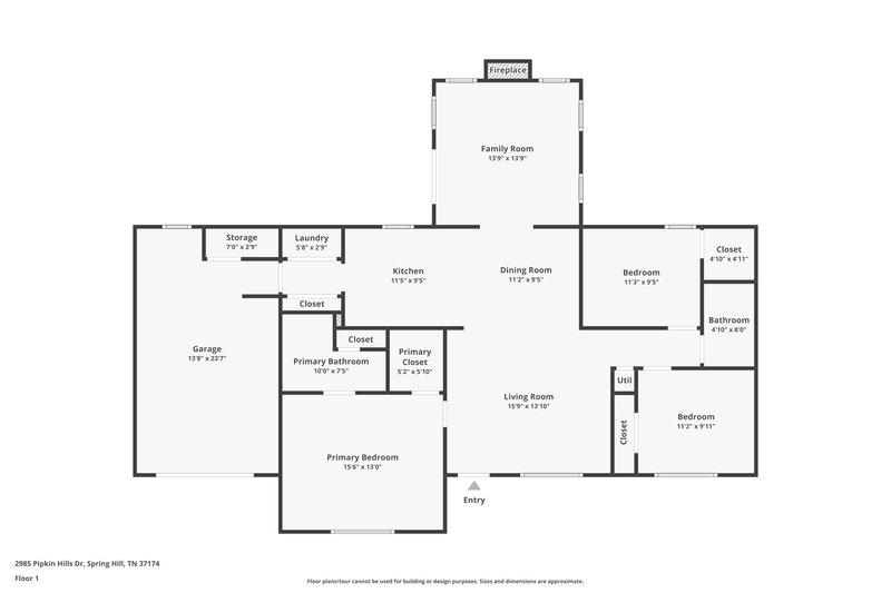 2,290/Mo, 2985 Pipkin Hills Dr Spring Hill, TN 37174 Floor Plan View