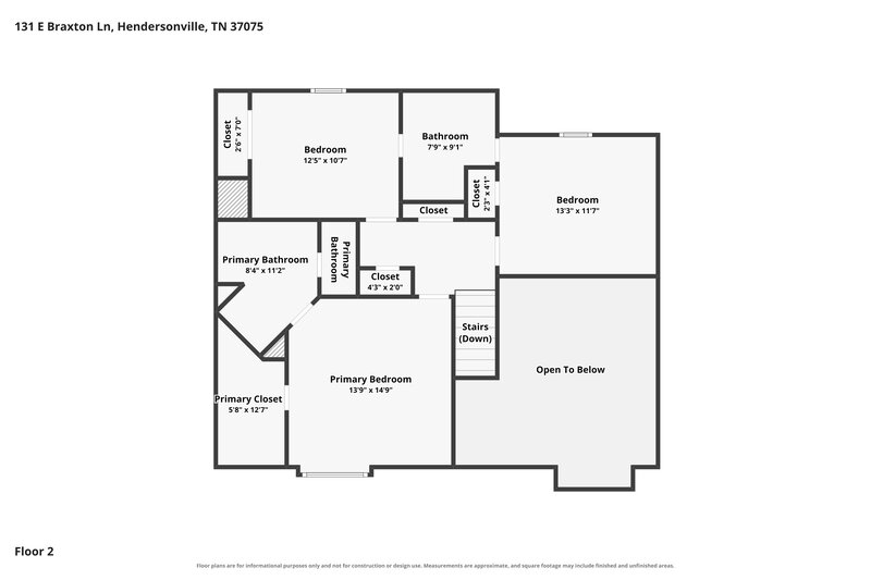 2,210/Mo, 131 E Braxton Ln Hendersonville, TN 37075 Floor Plan View 2