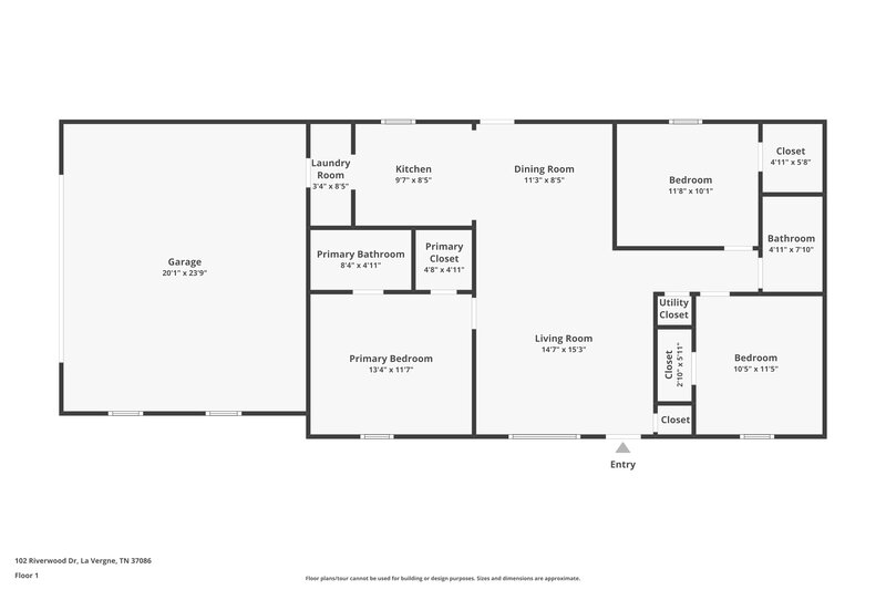 2,400/Mo, 102 Riverwood Dr La Vergne, TN 37086 Floor Plan View