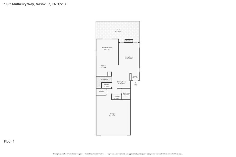 2,265/Mo, 1052 Mulberry Way Nashville, TN 37207 Floor Plan View