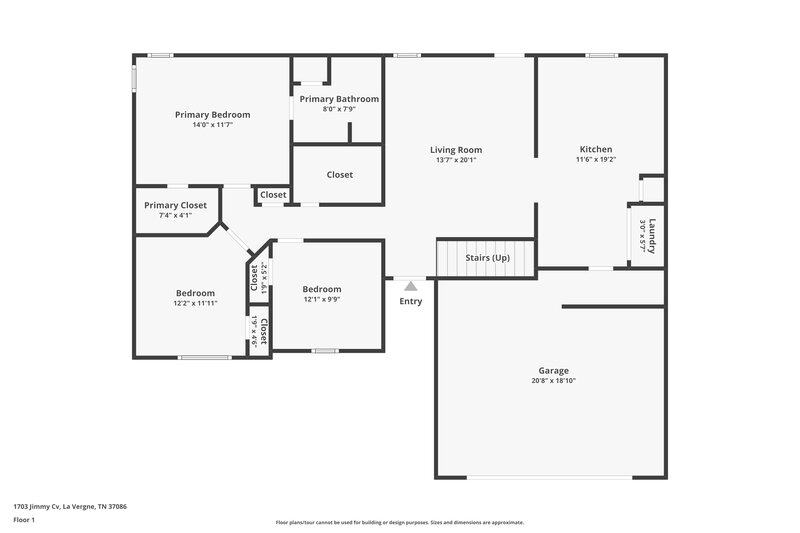 2,040/Mo, 1703 Jimmy Cv La Vergne, TN 37086 Floor Plan View