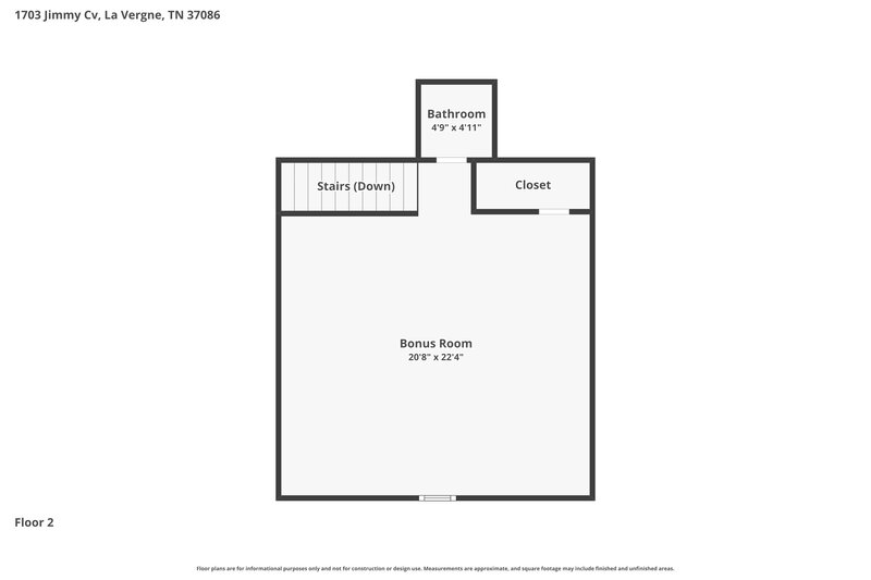 2,065/Mo, 1703 Jimmy Cv La Vergne, TN 37086 Floor Plan View 2