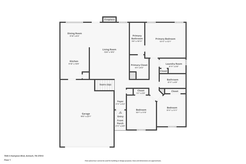 2,055/Mo, 7045 S Hampton Blvd Antioch, TN 37013 Floorplan View
