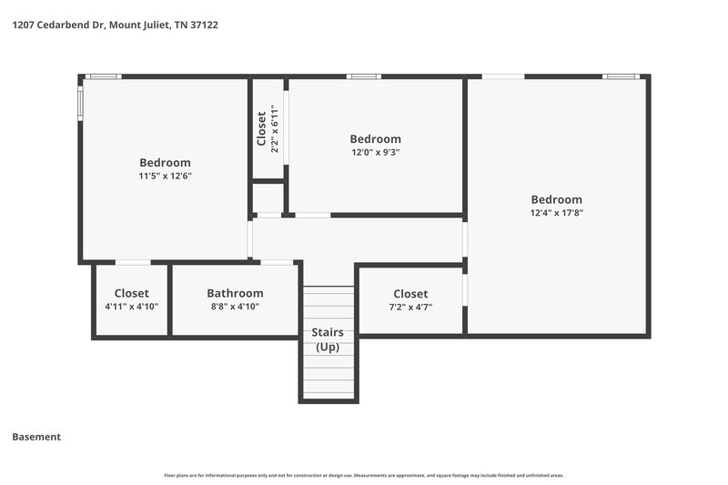 2,475/Mo, 1207 Cedarbend Dr Mount Juliet, TN 37122 Floor Plan View