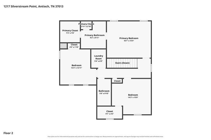 2,510/Mo, 1217 Silverstream Pt Antioch, TN 37013 Floor Plan View 2