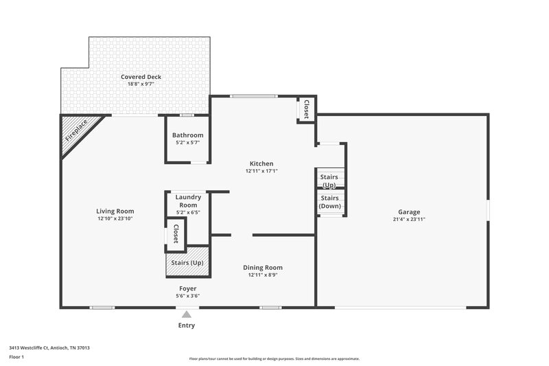 1,980/Mo, 3413 Westcliffe Ct Antioch, TN 37013 Floorplan View